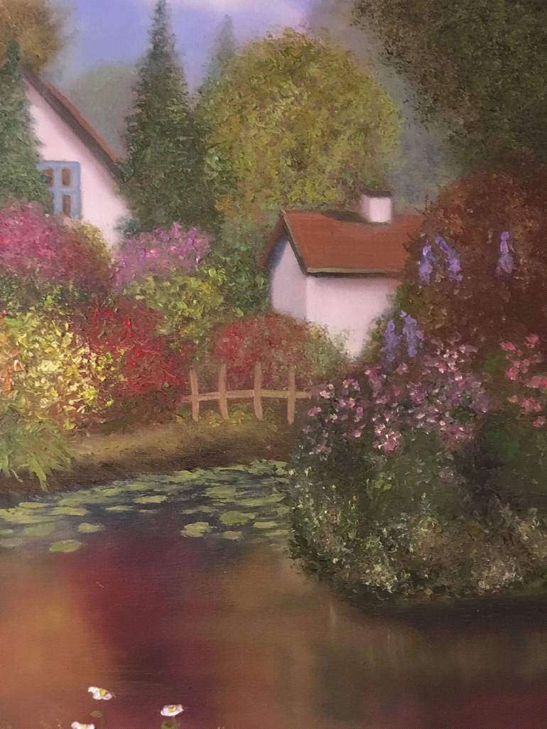 Original Realism Garden Painting by Iryna Syrota