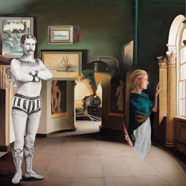 Original Surrealism People Paintings by Davide Querin