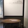 A contemporary piece of art created using Platinum and Silver leaf inspired by the Swiss Alps.