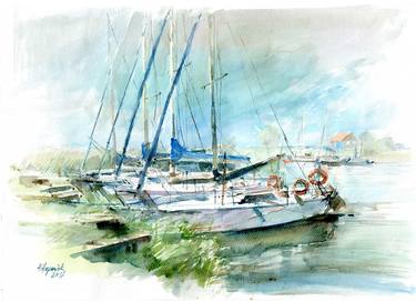 Print of Yacht Paintings by Hanna Haponiuk