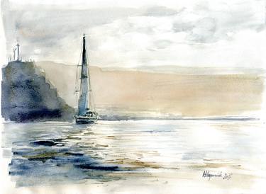 Print of Yacht Paintings by Hanna Haponiuk