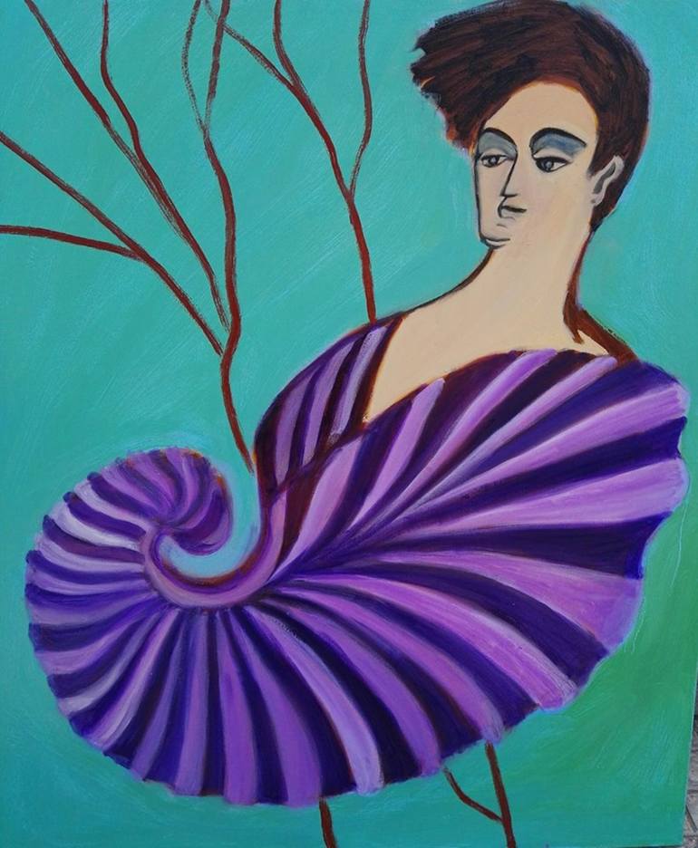 shell woman (after Fornasetti) Painting