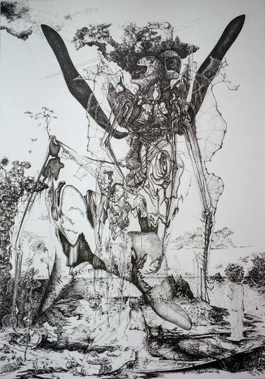 Print of Surrealism Men Drawings by Martin Samuelian