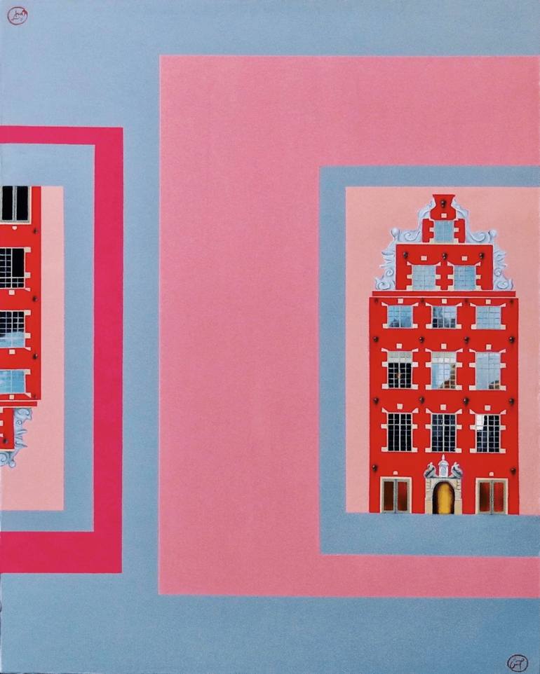 Original Architecture Painting by Arash Etemadi | Other Art on Canvas | Stortorgen