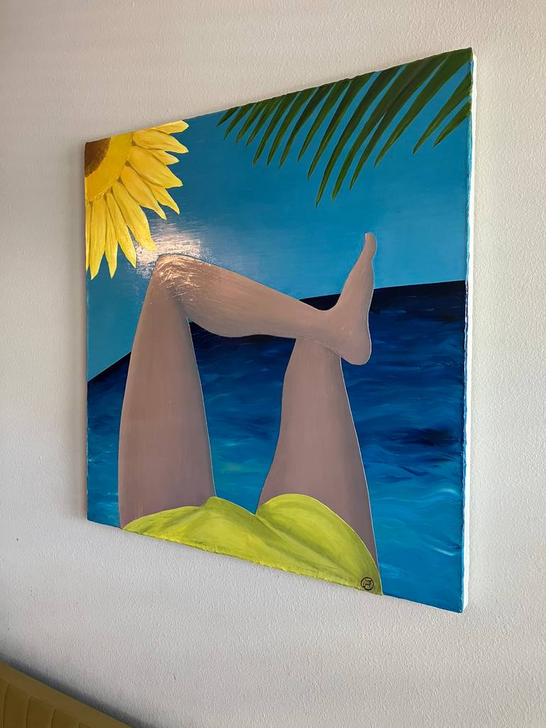 Original Expressionism Beach Painting by Arash Etemadi