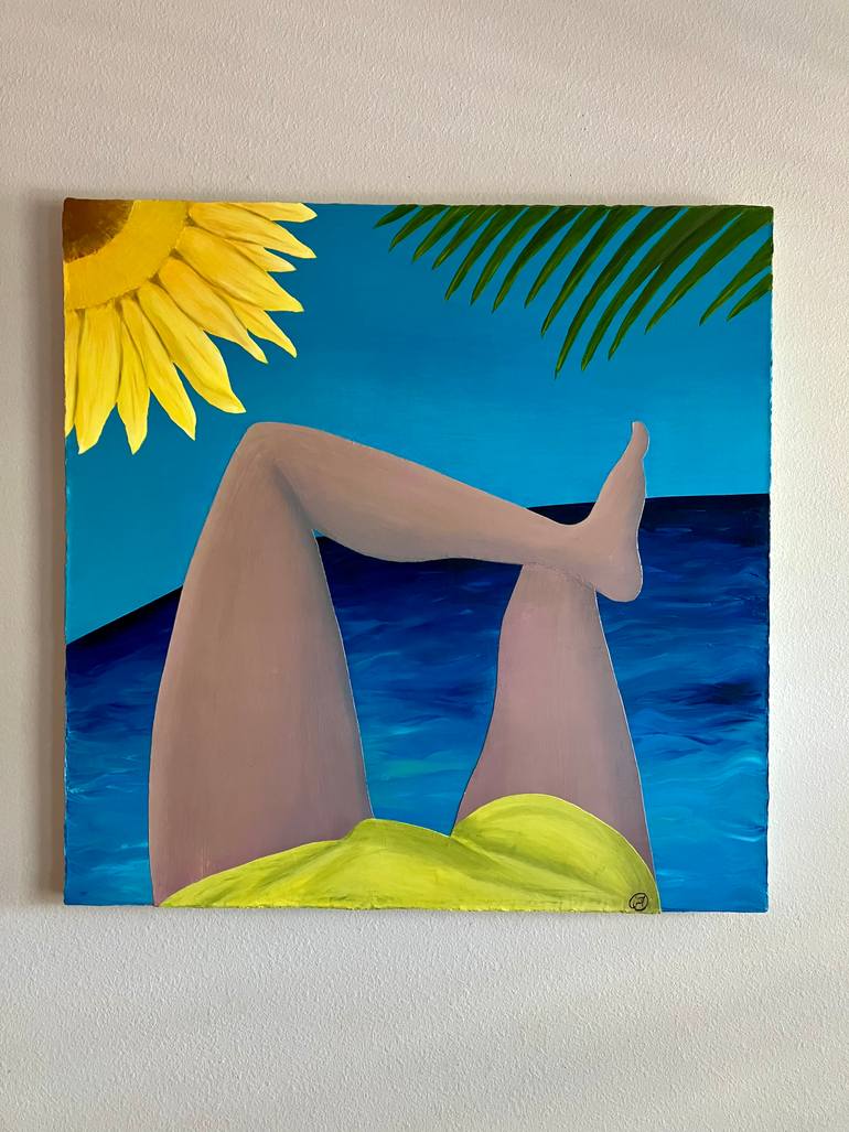 Original Expressionism Beach Painting by Arash Etemadi