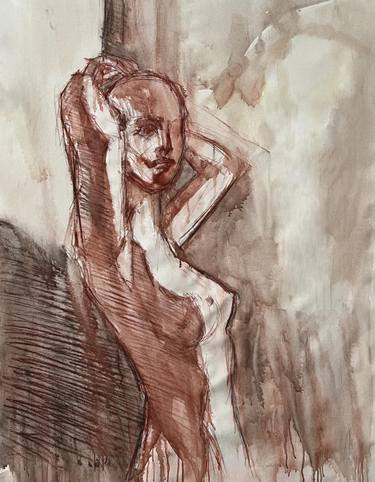 Print of Abstract Nude Drawings by claudia barbu