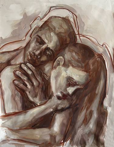 Print of Figurative Love Paintings by claudia barbu