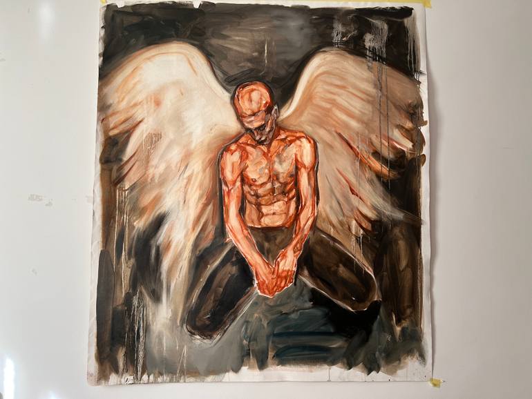 Original Art Deco Pop Culture/Celebrity Painting by Claudia Barbu