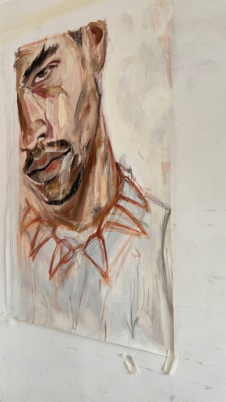 Original Abstract Expressionism Cinema Painting by Claudia Barbu