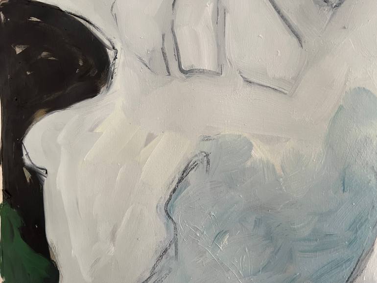Original Art Deco Abstract Painting by Claudia Barbu