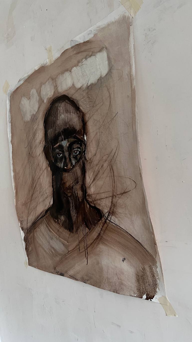 Original Algorithmic Pop Culture/Celebrity Painting by Claudia Barbu