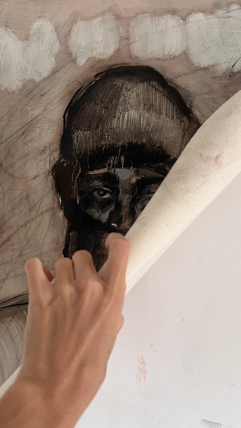 Original Algorithmic Pop Culture/Celebrity Painting by Claudia Barbu