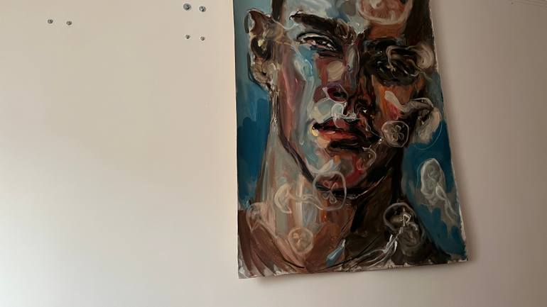 Original Art Deco Water Painting by Claudia Barbu