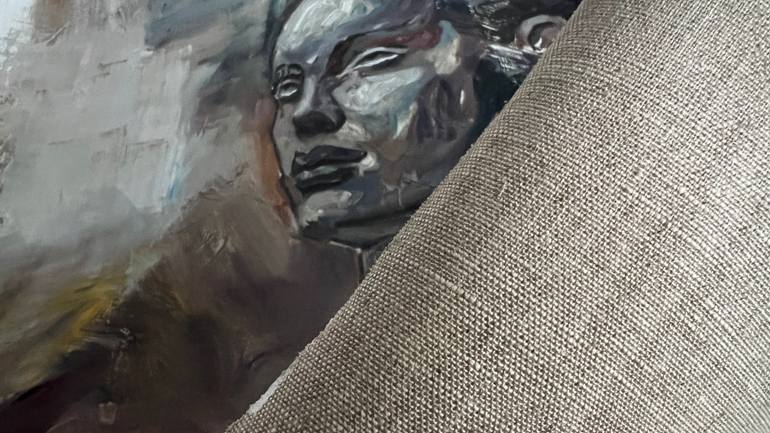 Original Abstract Expressionism Science/Technology Painting by Claudia Barbu