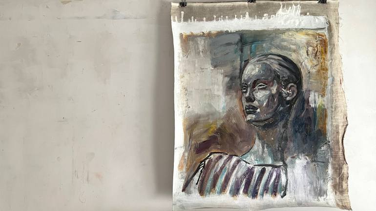 Original Abstract Expressionism Science/Technology Painting by Claudia Barbu