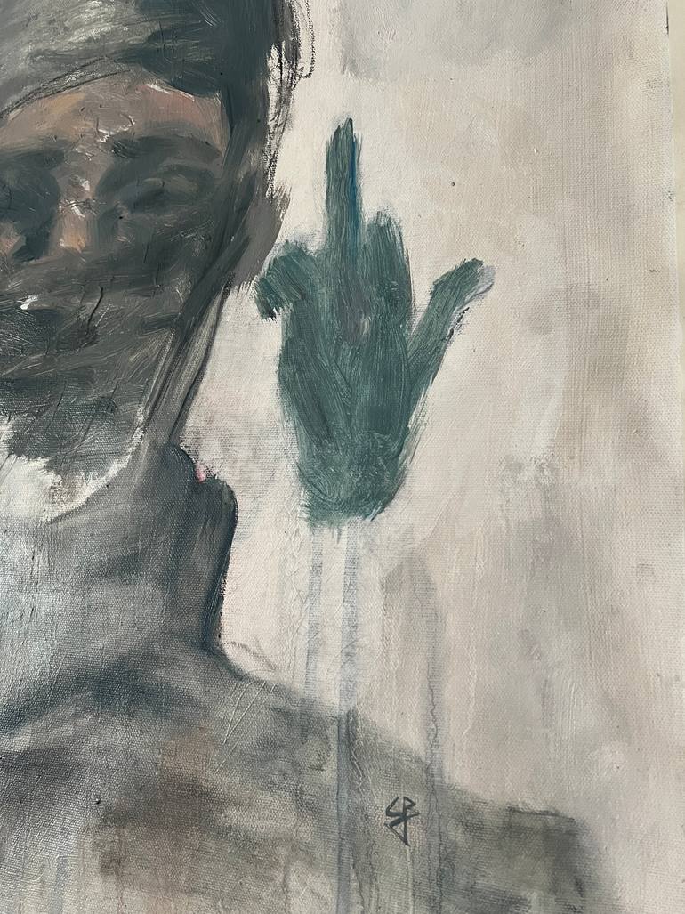 Original Algorithmic Cinema Painting by Claudia Barbu