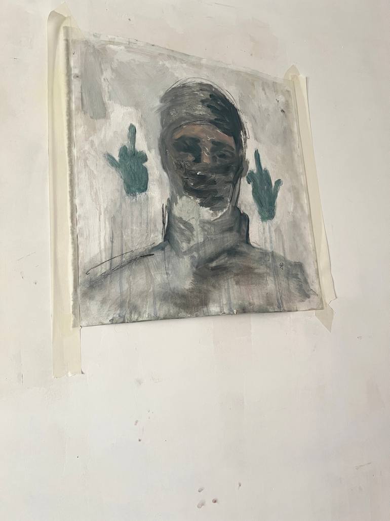 Original Algorithmic Cinema Painting by Claudia Barbu