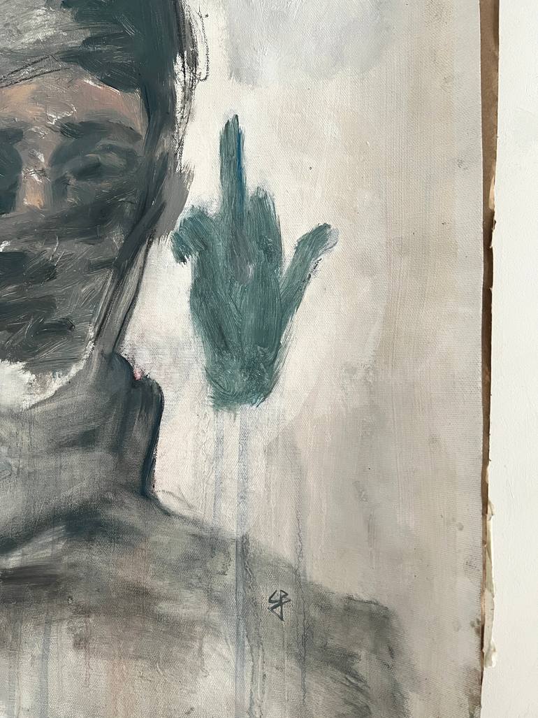 Original Algorithmic Cinema Painting by Claudia Barbu