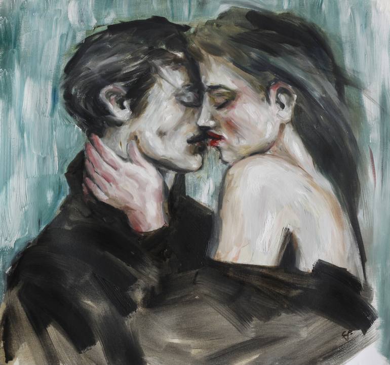kiss Painting by claudia barbu | 