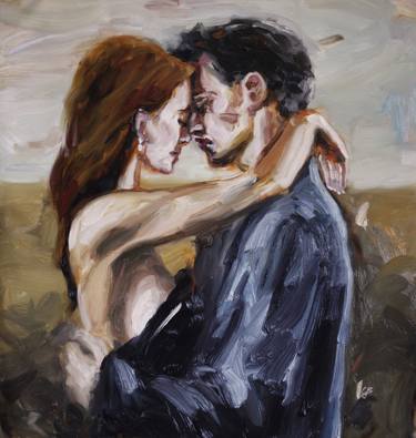 Original Figurative Love Paintings by claudia barbu