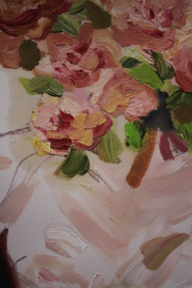 Original Figurative Floral Painting by claudia barbu