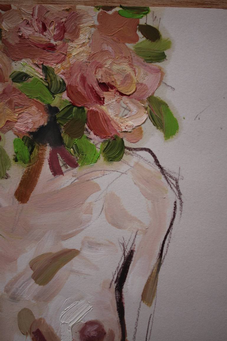 Original Floral Painting by claudia barbu