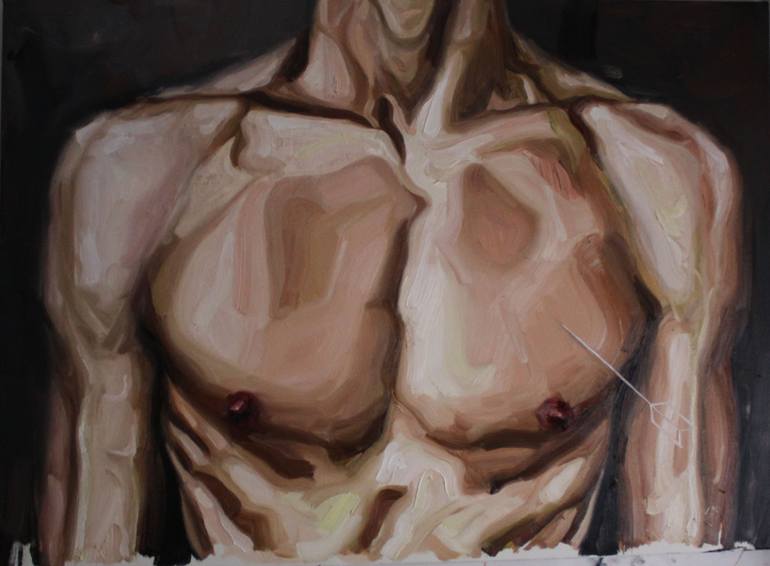 Original Expressionism Men Painting by Claudia Barbu