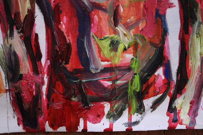 Original Abstract Expressionism Men Painting by claudia barbu