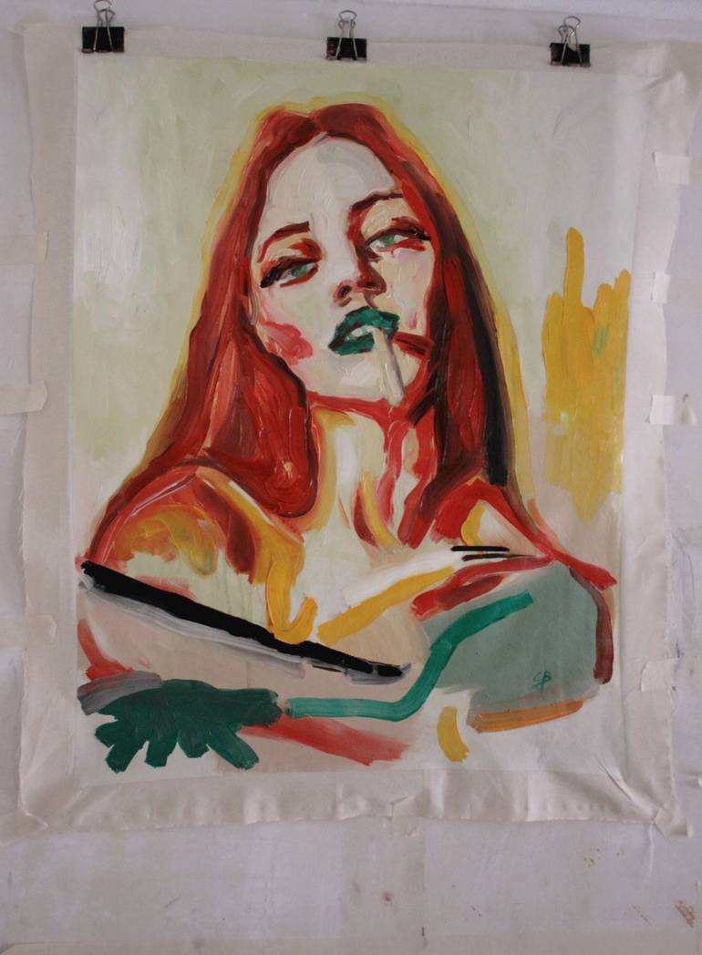 Original Expressionism Fashion Painting by Claudia Barbu