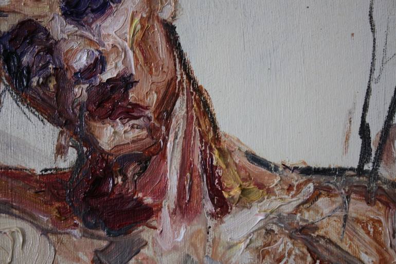 Original Minimalism Nude Painting by claudia barbu