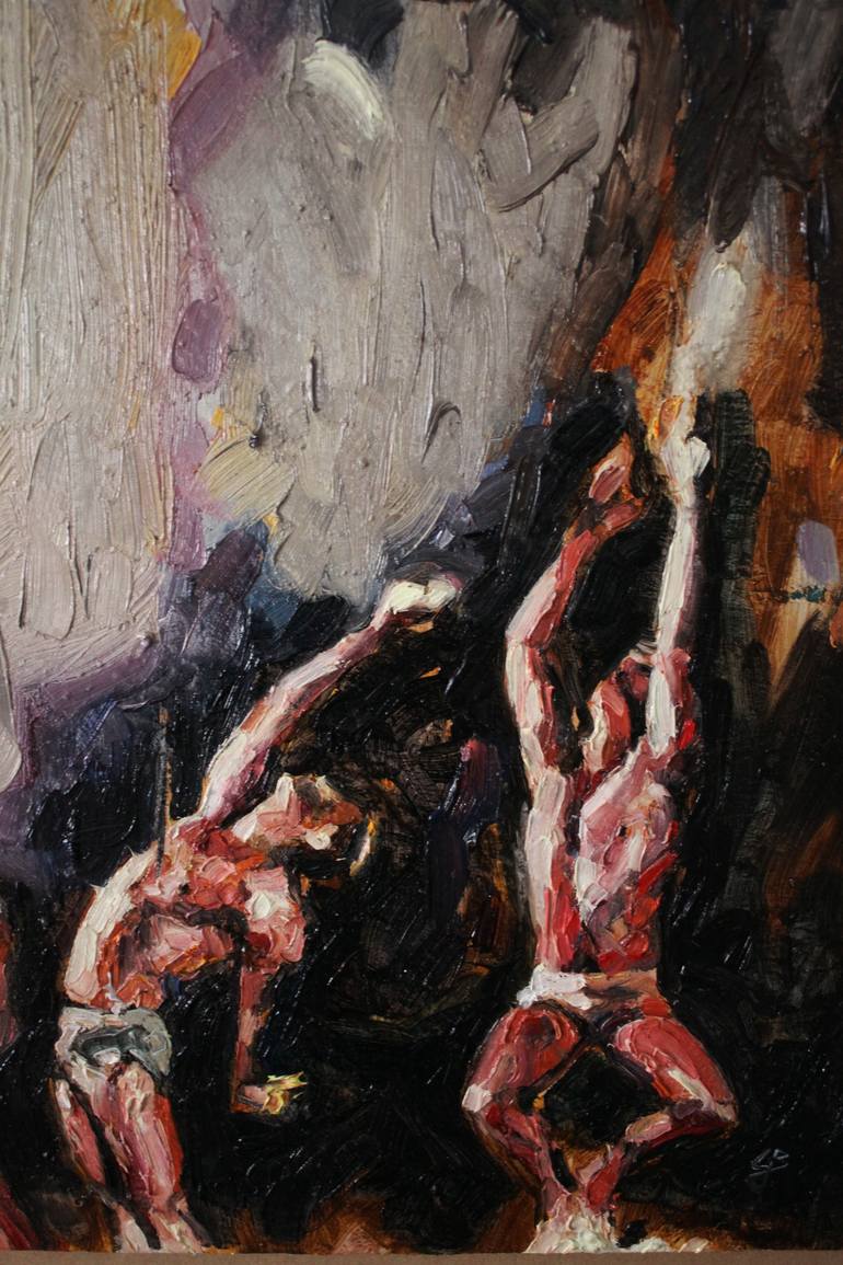 Original Fine Art Nude Painting by claudia barbu