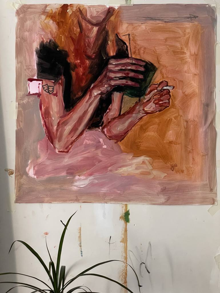Original Expressionism Celebrity Painting by claudia barbu
