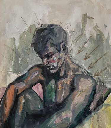 Original Art Deco Men Paintings by claudia barbu