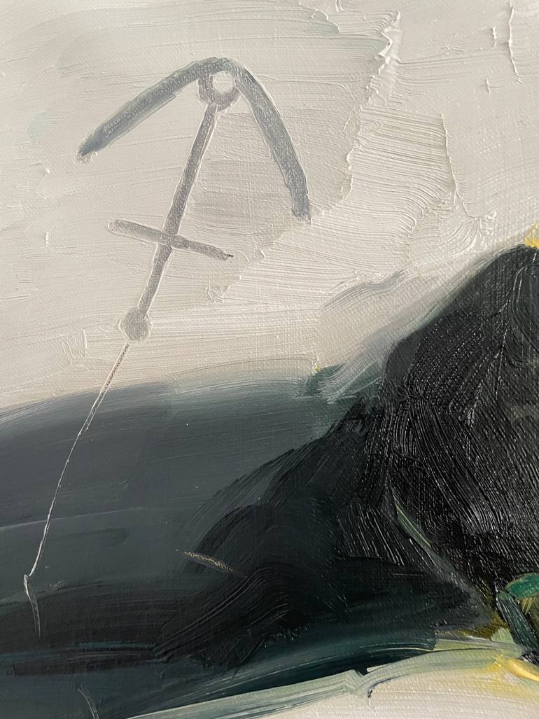 Original Art Deco Religion Painting by Claudia Barbu