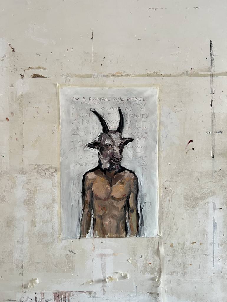 Original Abstract Expressionism Fashion Painting by Claudia Barbu