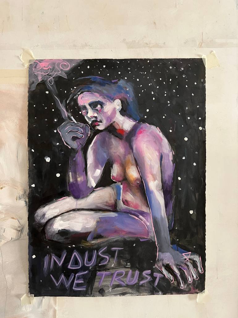 Original Conceptual Time Painting by Claudia Barbu