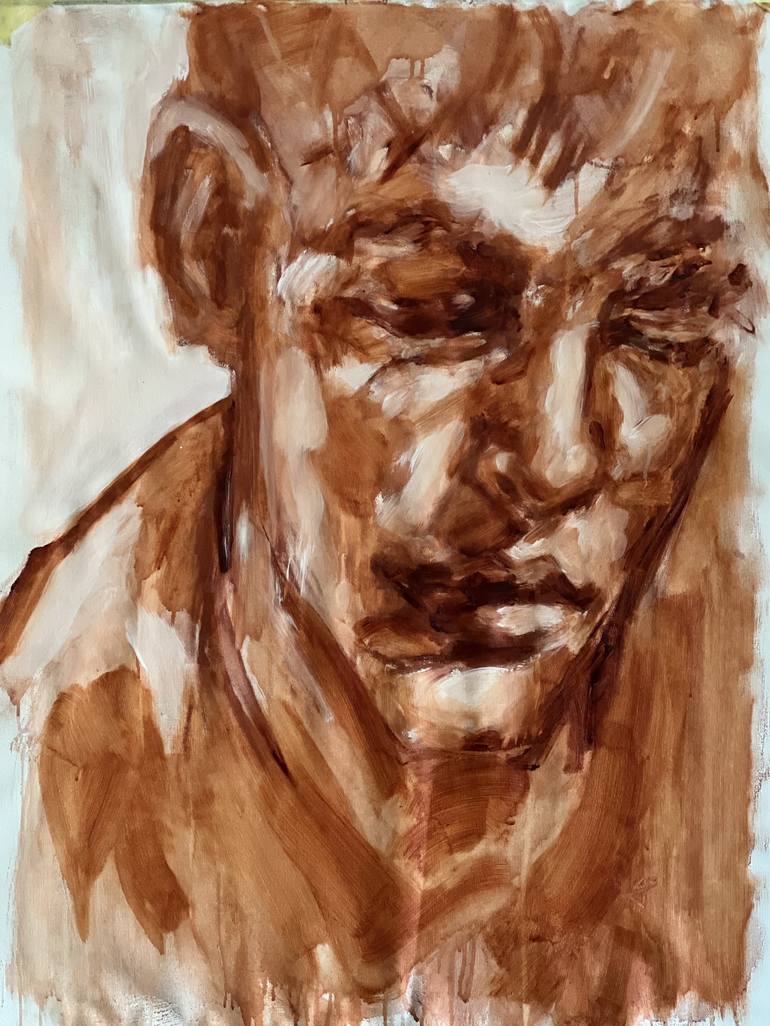 Original Men Painting by claudia barbu