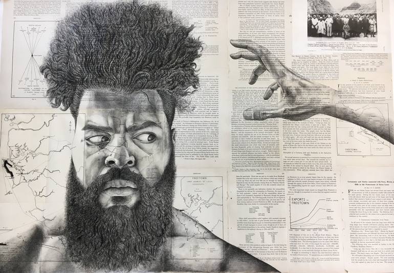 Original Figurative Portrait Printmaking by Habib Hajallie