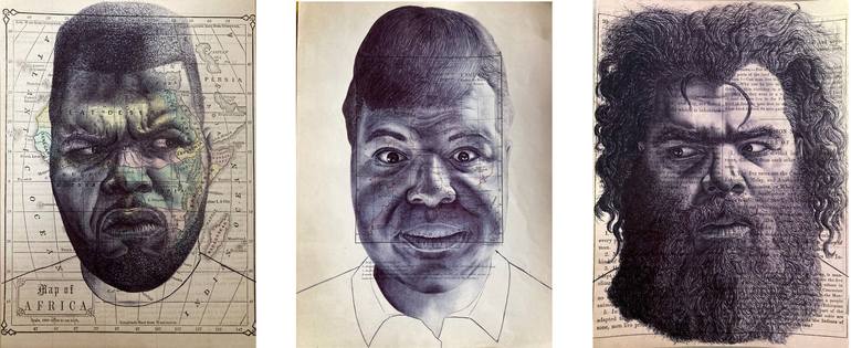 Original Figurative Portrait Printmaking by Habib Hajallie