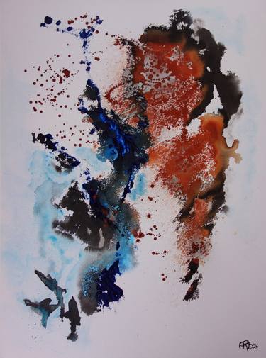 Original Abstract Expressionism Abstract Paintings by Rosalinde Bakker