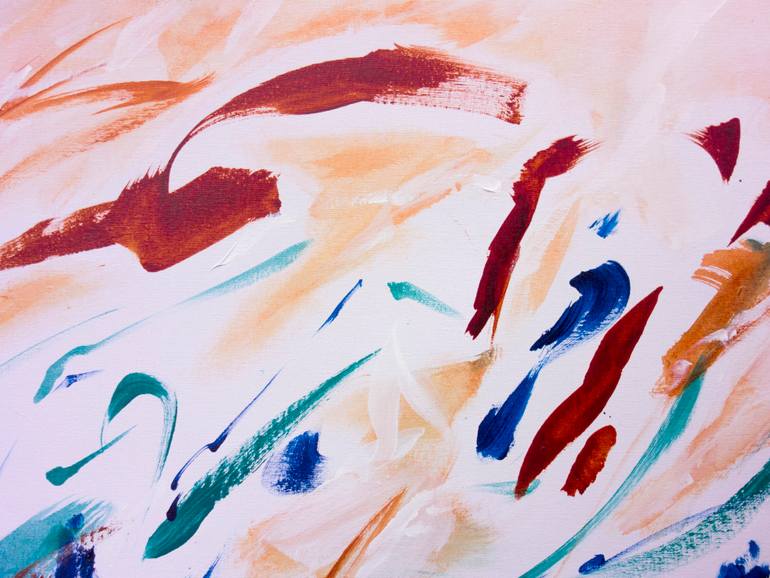 Original Abstract Expressionism Abstract Painting by Rosalinde Bakker