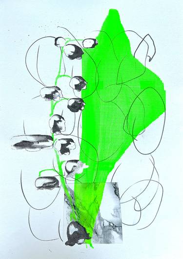 Original Abstract Botanic Painting by Timo Myllymäki