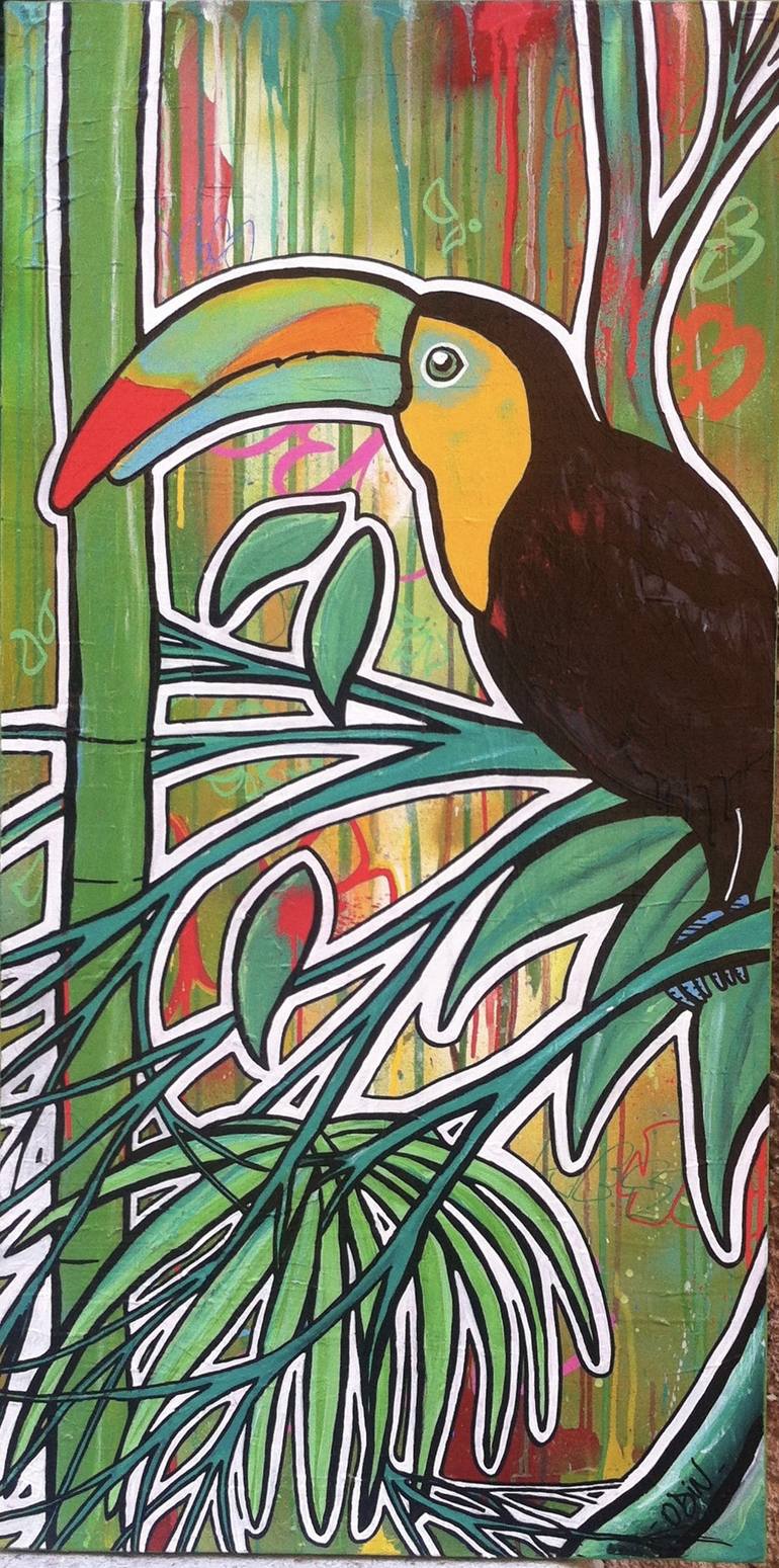 La L gende Du Toucan Du Colibri 1 2 Painting By Odin Pigelet la-l-gende-du-toucan-du-colibri-1-2-painting-by-odin-pigelet