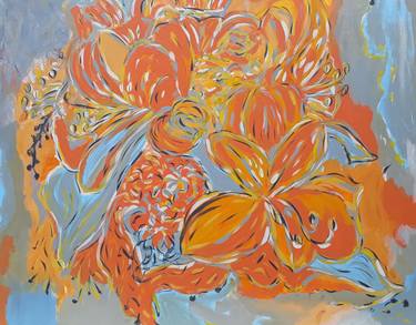 Print of Abstract Expressionism Floral Paintings by Fabiana Pedroza
