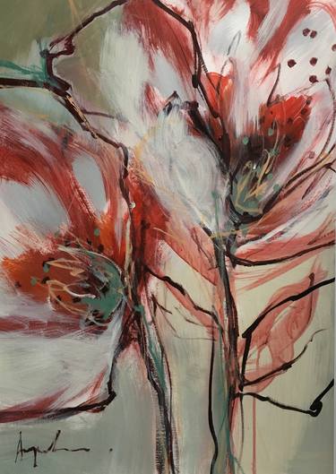 Print of Abstract Floral Paintings by Angela Maritz