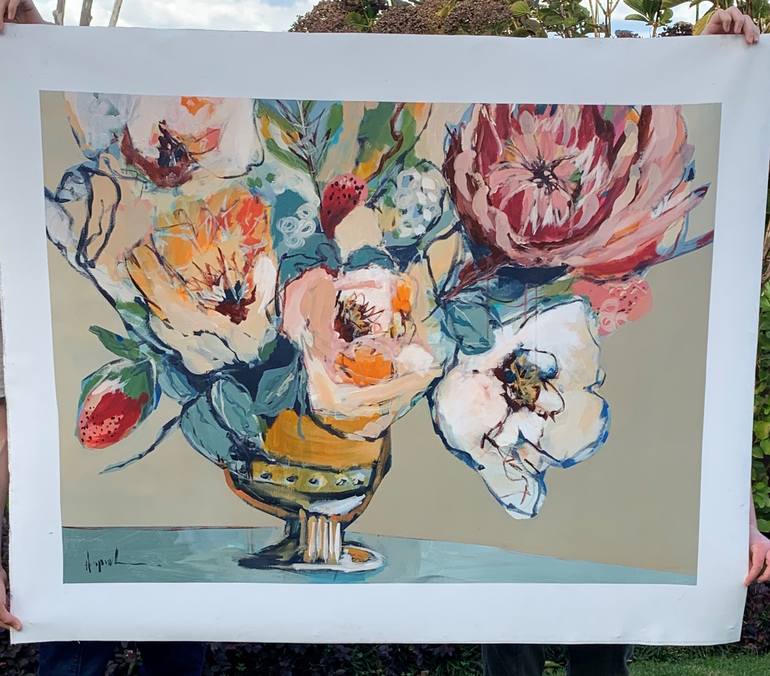 Original Floral Painting by Angela Maritz
