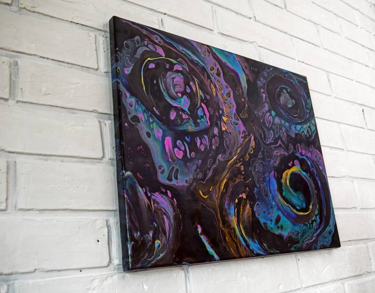 Original Art Deco Abstract Painting by Pranarsa O