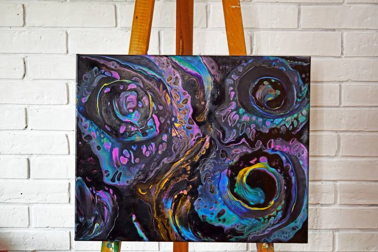 Original Art Deco Abstract Painting by Pranarsa O