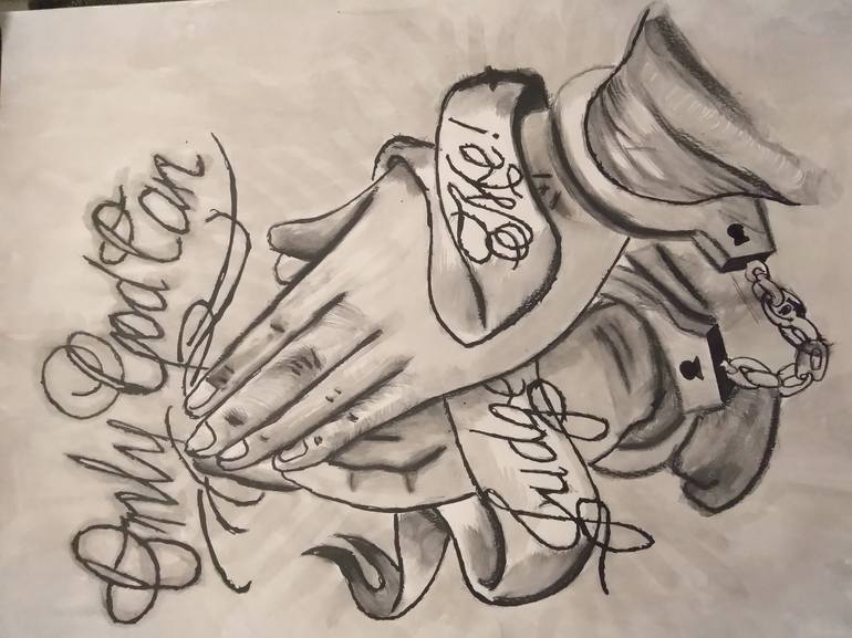 Idol hands Drawing by damion smith | Saatchi Art